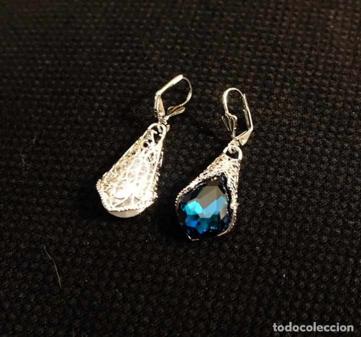 Joyeria: PENDIENTES FILIGRANA AZUL EL&Eacute;CTRICO - Foto 4