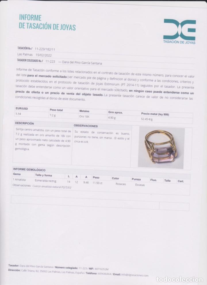 Joyeria: Anillo oro amarillo y Amatista - Foto 11