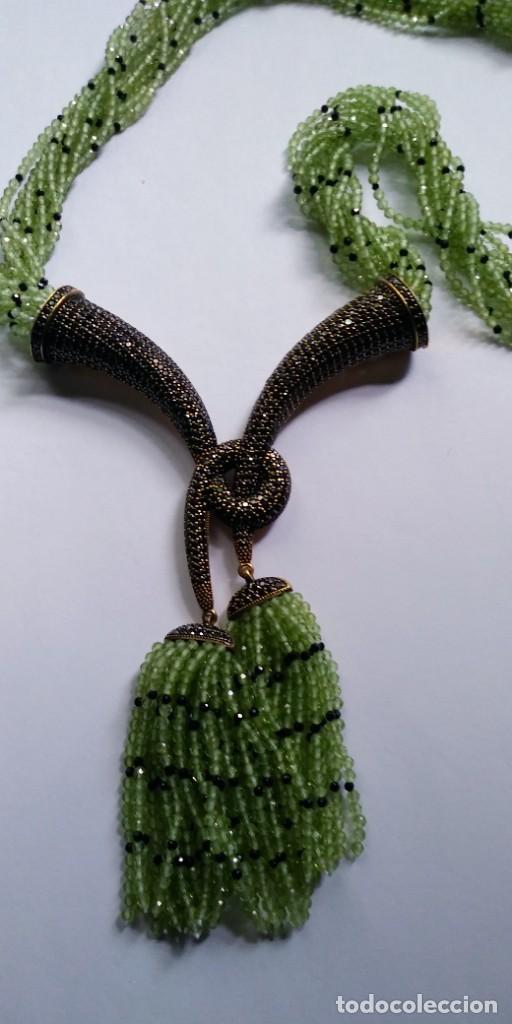 Joyeria: COLLAR DE PERIDOTO Y ESPINELA EN PLATA 925. - Foto 2