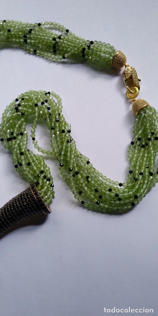 Joyeria: COLLAR DE PERIDOTO Y ESPINELA EN PLATA 925. - Foto 3