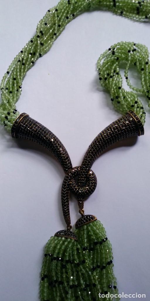 Joyeria: COLLAR DE PERIDOTO Y ESPINELA EN PLATA 925. - Foto 4