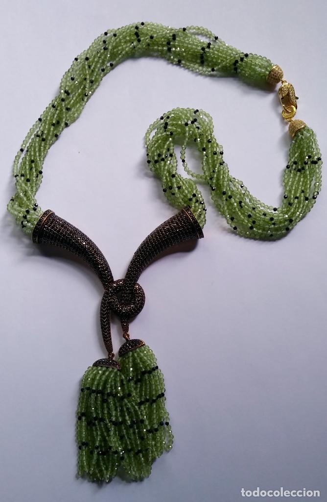 Joyeria: COLLAR DE PERIDOTO Y ESPINELA EN PLATA 925. - Foto 1