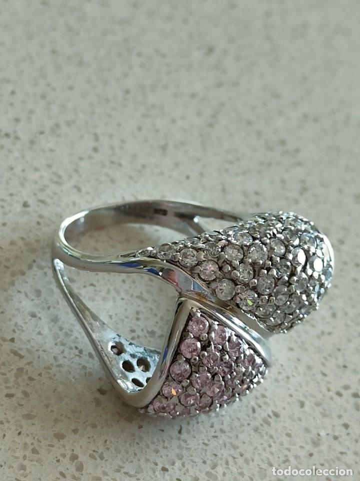 Joyeria: ANILLO PLATA 925 Y CIRCONITAS ROSAS Y BLANCAS - Foto 2