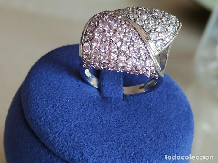 Joyeria: ANILLO PLATA 925 Y CIRCONITAS ROSAS Y BLANCAS - Foto 1