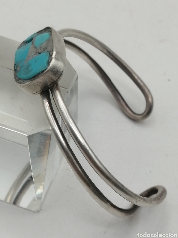 Joyeria: Pulsera plata de ley y turquesa. M&eacute;xico - Foto 3
