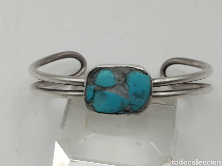 Joyeria: Pulsera plata de ley y turquesa. M&eacute;xico - Foto 4