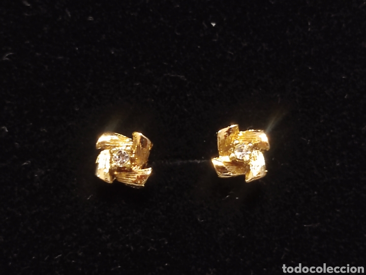Joyeria: Pendientes chapados de oro. - Foto 4