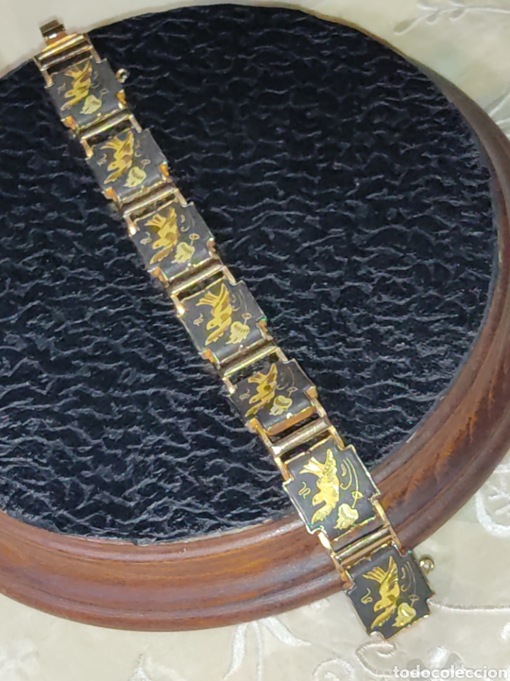 Joyeria: Pulsera damasquinada,Toledo,vintage. - Foto 2
