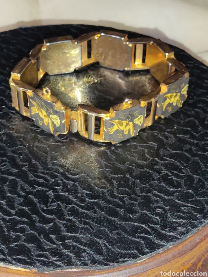 Joyeria: Pulsera damasquinada,Toledo,vintage. - Foto 7