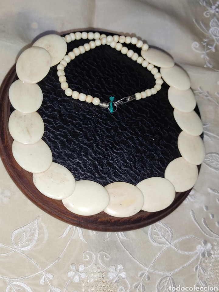 Joyeria: Collar de hueso,vintage. - Foto 2