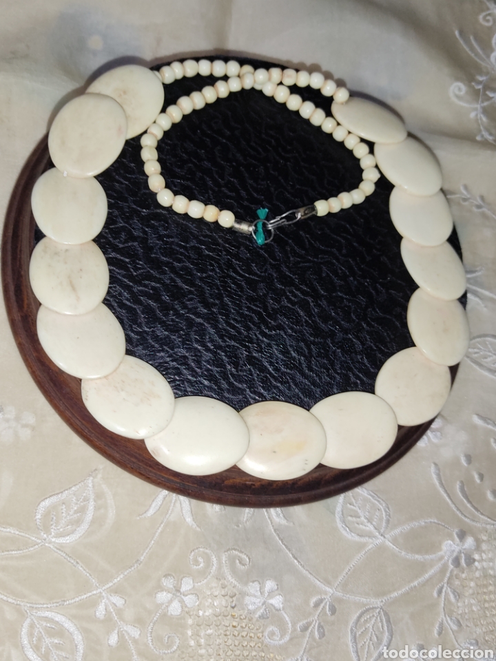 Joyeria: Collar de hueso,vintage. - Foto 3