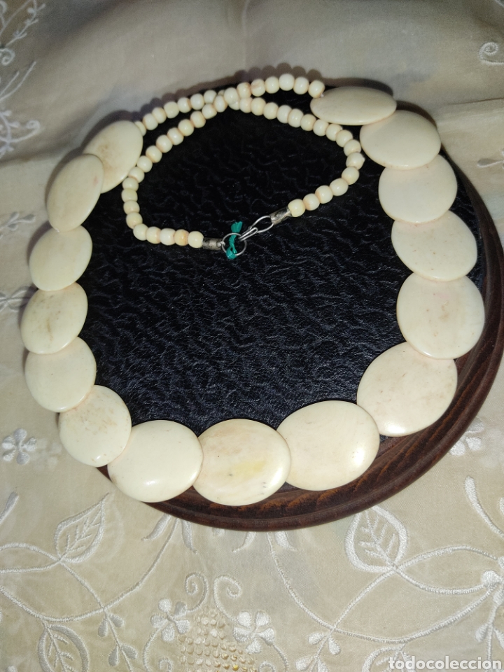 Joyeria: Collar de hueso,vintage. - Foto 1