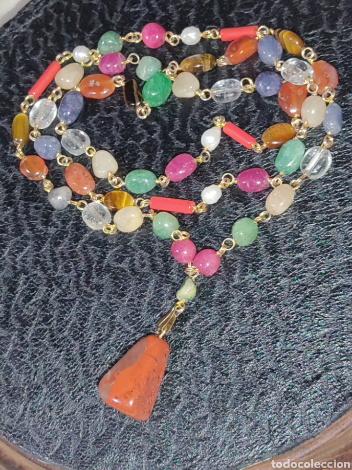 Joyeria: Collar largo de cuarzos con colgante. - Foto 6