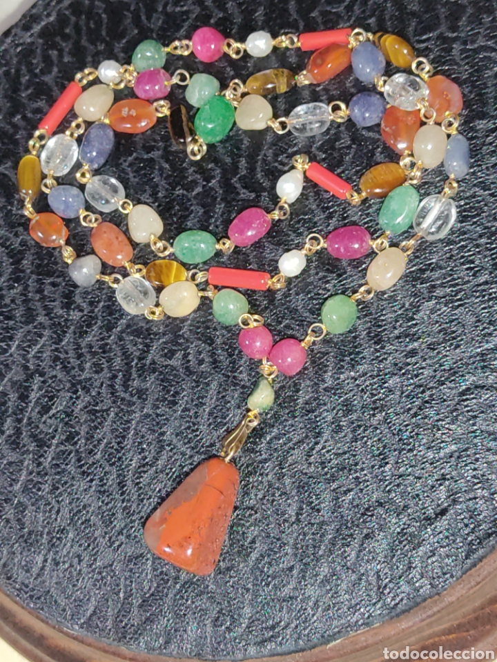 Joyeria: Collar largo de cuarzos con colgante. - Foto 7