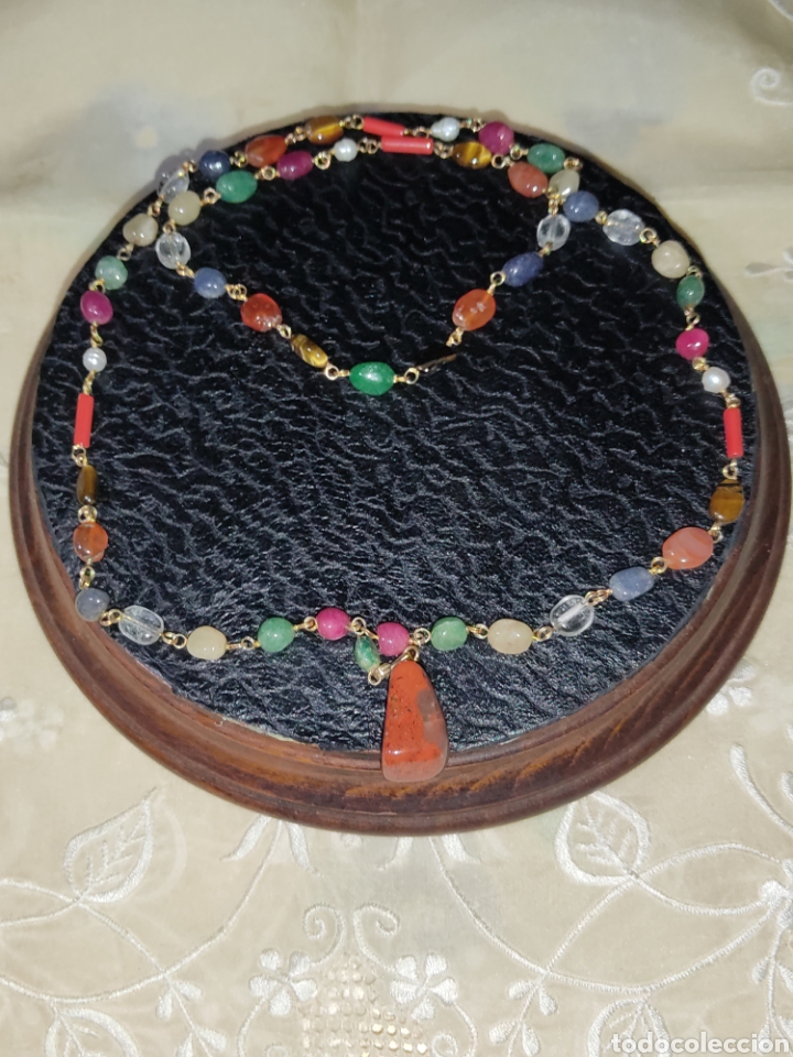 Joyeria: Collar largo de cuarzos con colgante. - Foto 1
