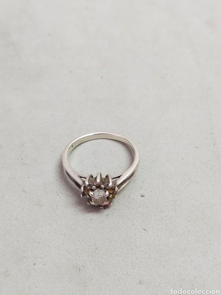 Joyeria: SORTIJA O ANILLO DE PLATA Y CIRCONITAS. - Foto 4