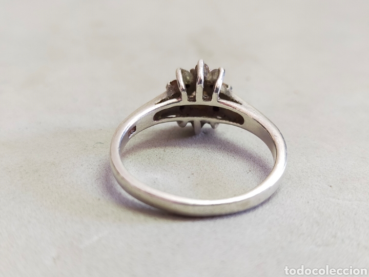 Joyeria: SORTIJA O ANILLO DE PLATA Y CIRCONITAS. - Foto 6