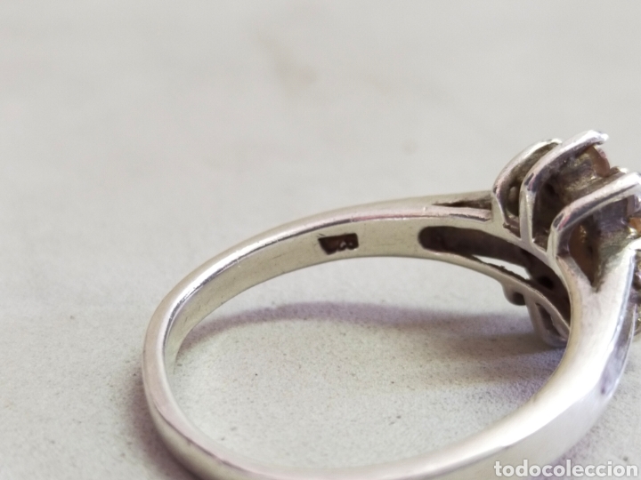 Joyeria: SORTIJA O ANILLO DE PLATA Y CIRCONITAS. - Foto 7