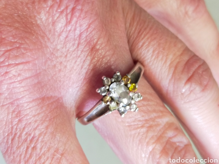 Joyeria: SORTIJA O ANILLO DE PLATA Y CIRCONITAS. - Foto 8