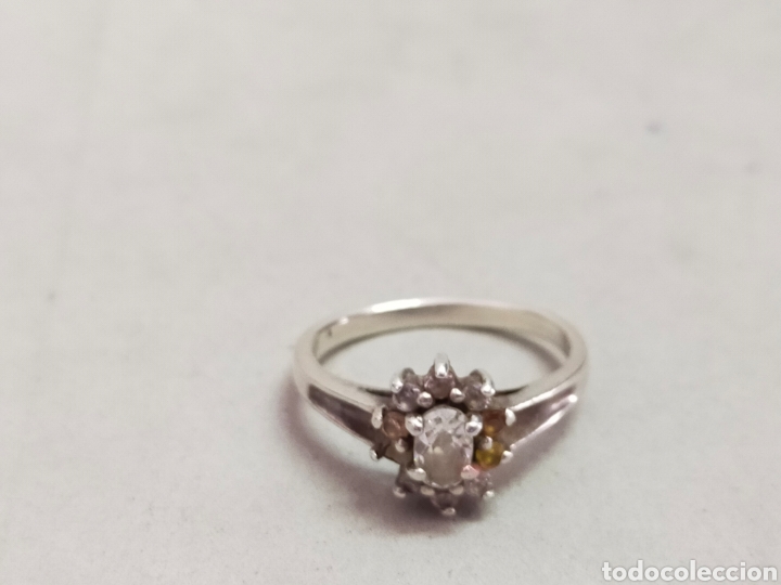 Joyeria: SORTIJA O ANILLO DE PLATA Y CIRCONITAS. - Foto 9