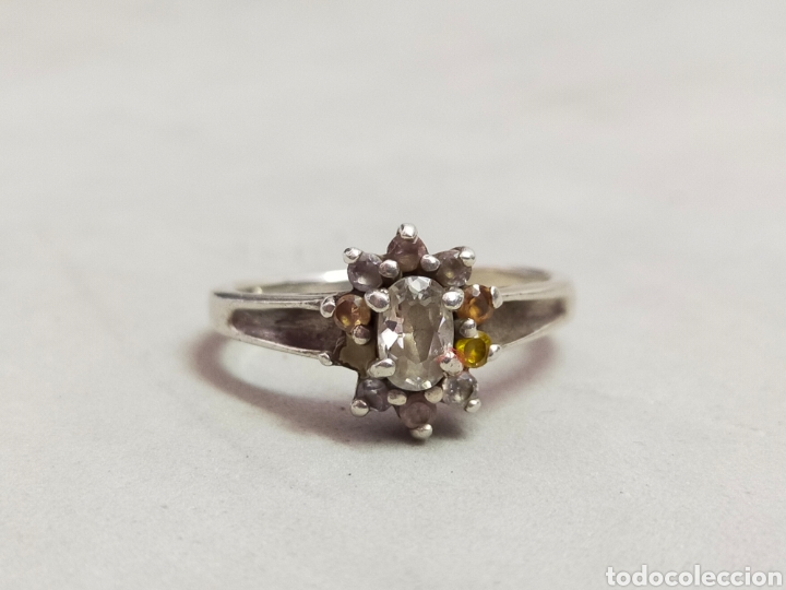 Joyeria: SORTIJA O ANILLO DE PLATA Y CIRCONITAS. - Foto 10