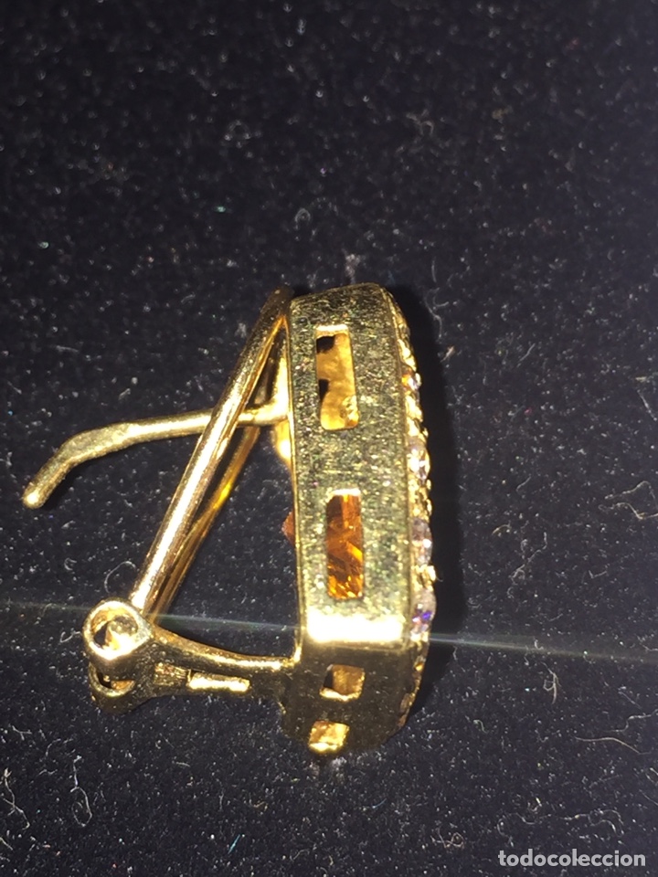 Joyeria: Pendientes de oro de 18 Kts y piedras sinteticas - Foto 2