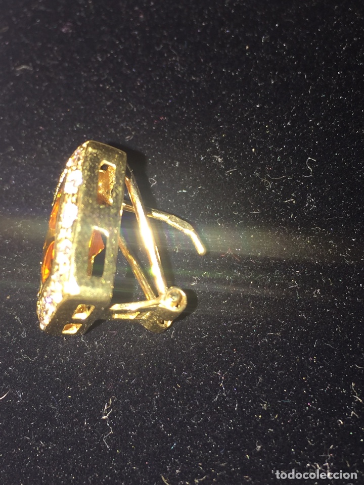 Joyeria: Pendientes de oro de 18 Kts y piedras sinteticas - Foto 3