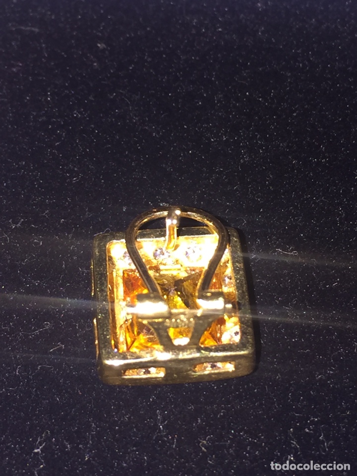 Joyeria: Pendientes de oro de 18 Kts y piedras sinteticas - Foto 4