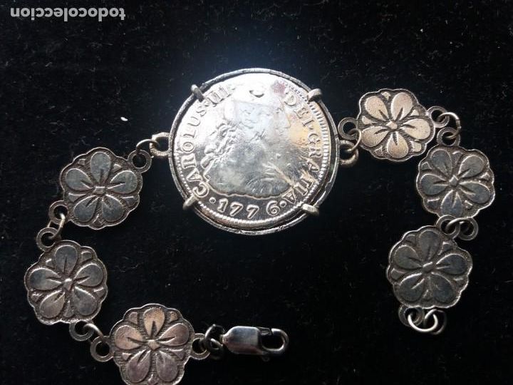 Joyeria: pulsera con moneda de carlos III rey de espa&ntilde;a - Foto 1