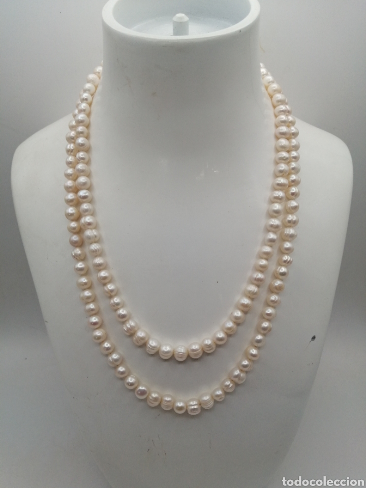 Joyeria: Collar perlas blancas barrocas agua salada - Foto 2