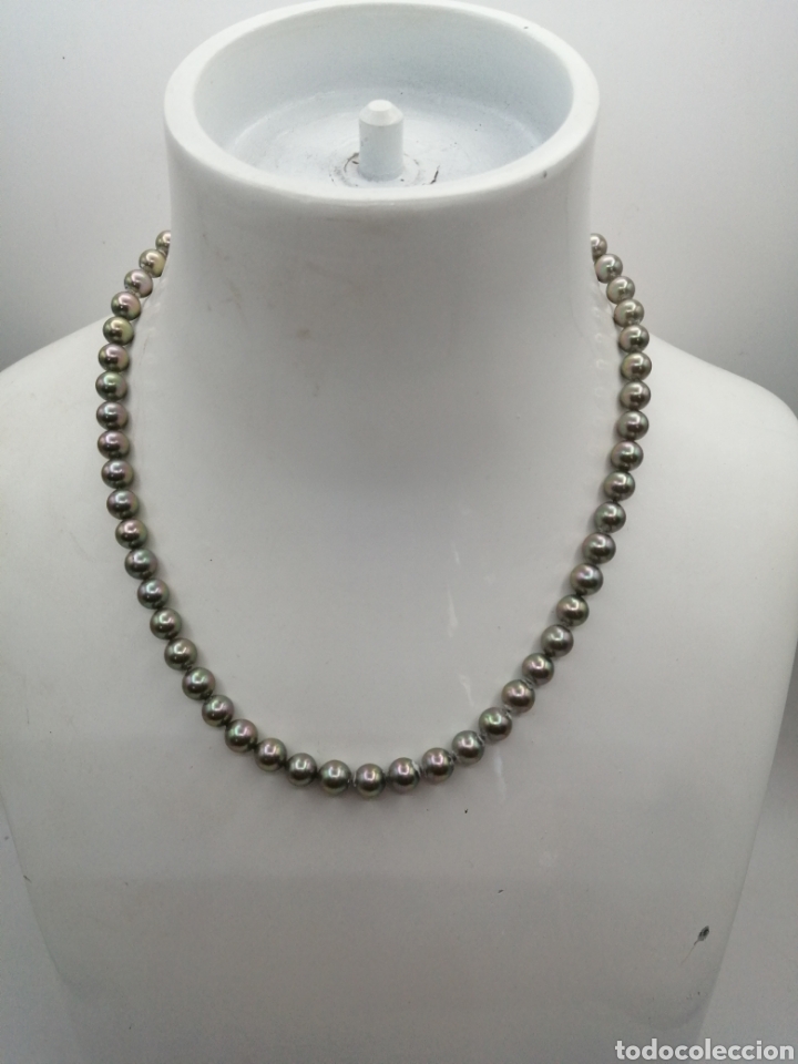 Joyeria: Collar perlas Majorica tono gris. Cierre plata - Foto 2