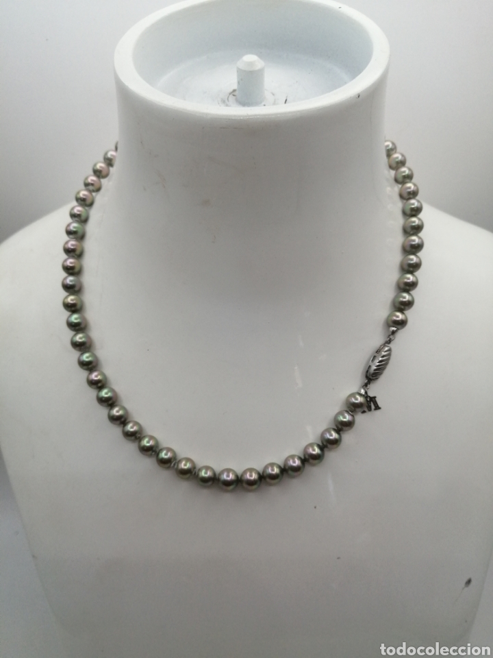 Joyeria: Collar perlas Majorica tono gris. Cierre plata - Foto 3