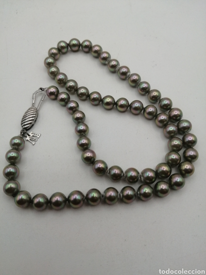 Joyeria: Collar perlas Majorica tono gris. Cierre plata - Foto 4