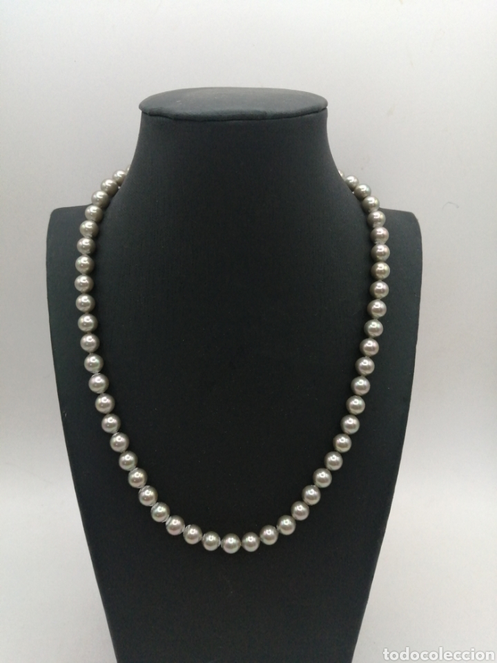 Joyeria: Collar perlas Majorica tono gris. Cierre plata - Foto 1