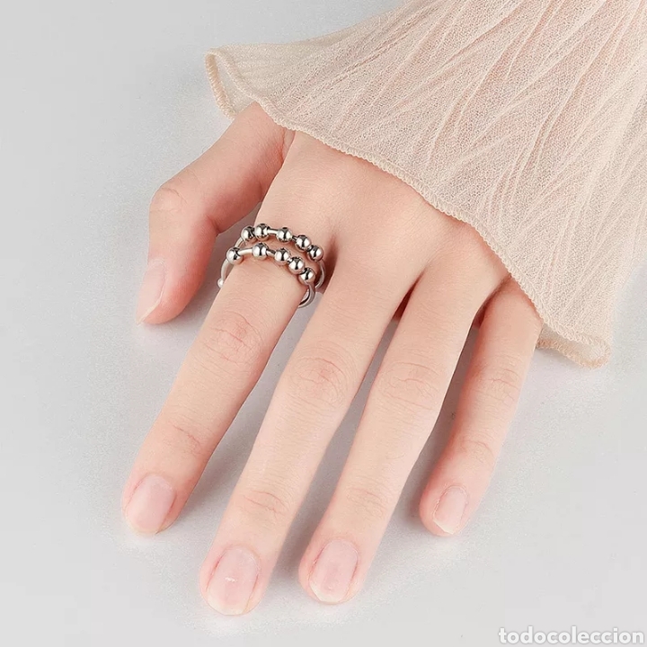 Joyeria: Anillo de Plata Bolas giratorias ENV&Iacute;O GRATIS!! - Foto 2