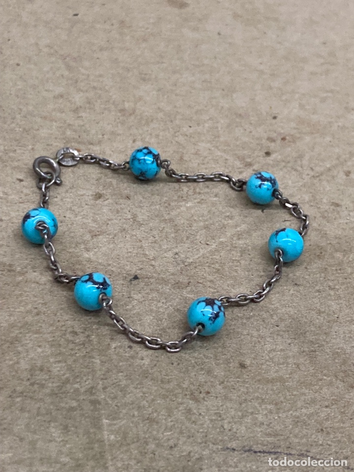 Joyeria: Pulsera de plata y turquesa - Foto 1