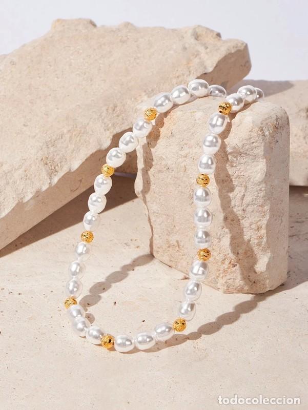 Joyeria: Collar con cuentas y perlas artificiales(nuevo) - Foto 1