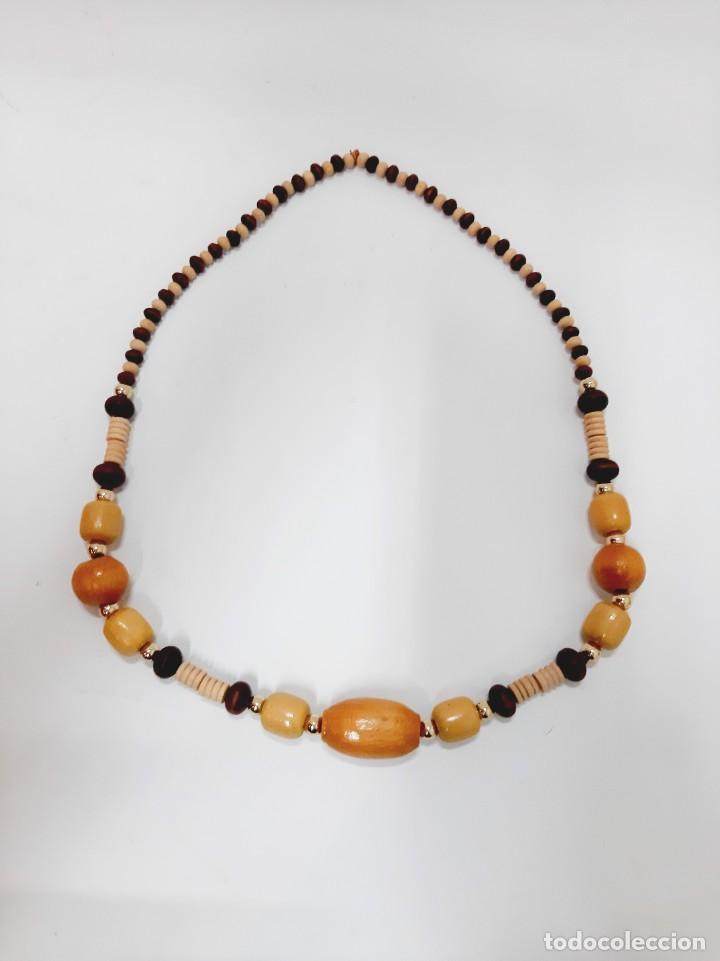 Joyeria: Collar vintage de cuentas de madera - Foto 3