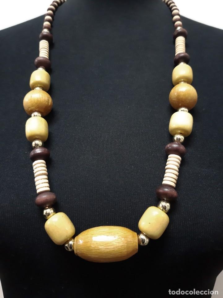 Joyeria: Collar vintage de cuentas de madera - Foto 5