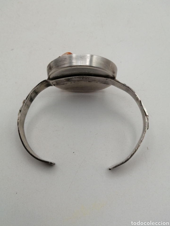 Joyeria: Pulsera brazalete plata de ley coral y turquesa - Foto 5