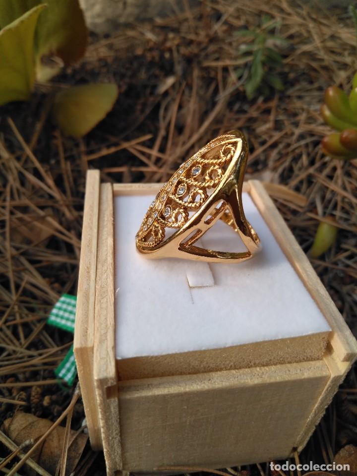 Joyeria: Espl&eacute;ndido anillo de dise&ntilde;o con ba&ntilde;o de oro - Foto 4