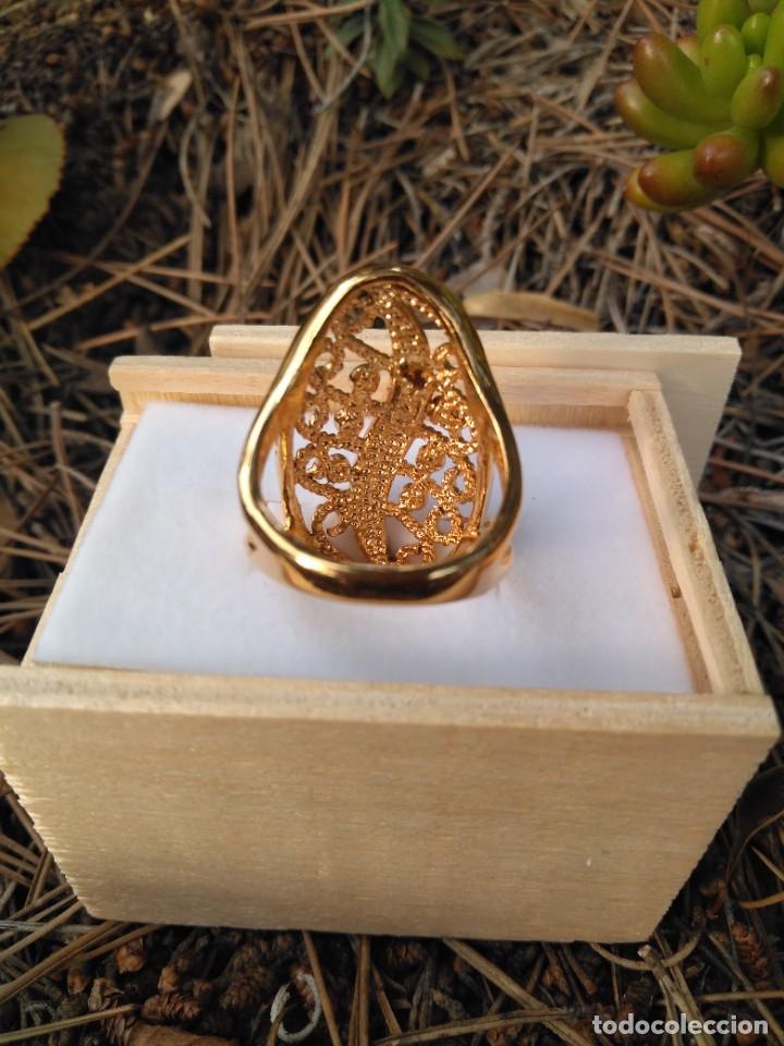 Joyeria: Espl&eacute;ndido anillo de dise&ntilde;o con ba&ntilde;o de oro - Foto 7