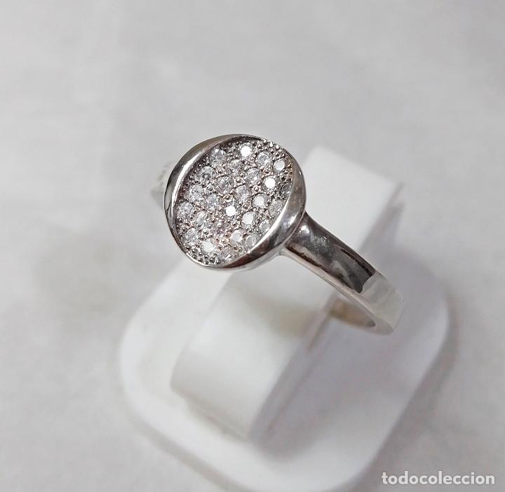 Joyeria: Anillo de plata de ley con circonitas - Talla 14 - Foto 1
