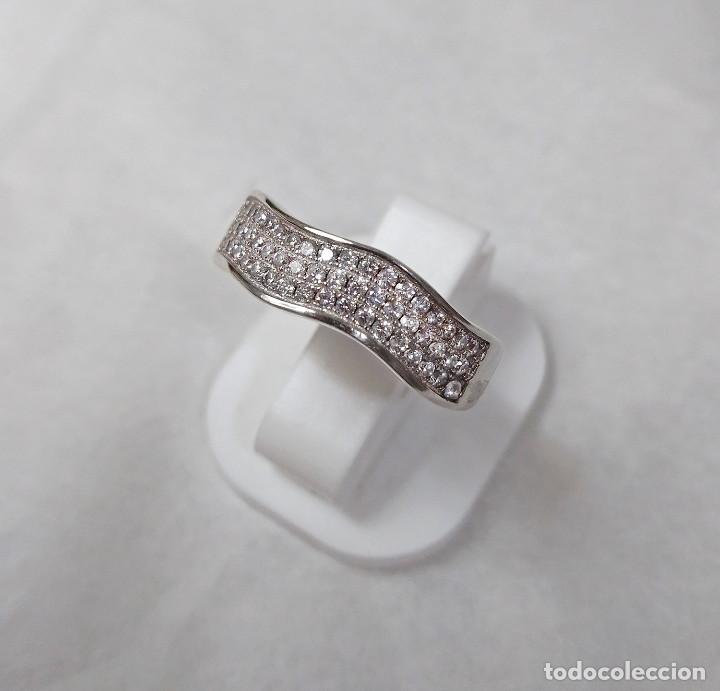 Joyeria: Anillo de plata de ley con circonitas - Talla 15 - Foto 1