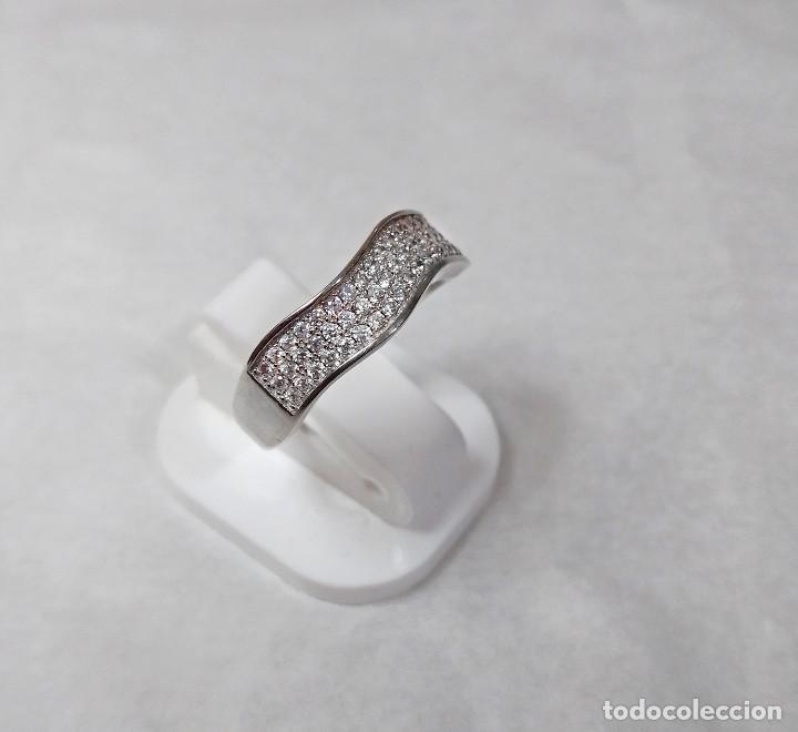 Joyeria: Anillo de plata de ley con circonitas - Talla 15 - Foto 2