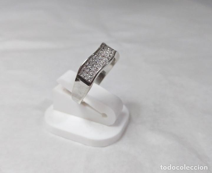 Joyeria: Anillo de plata de ley con circonitas - Talla 15 - Foto 3
