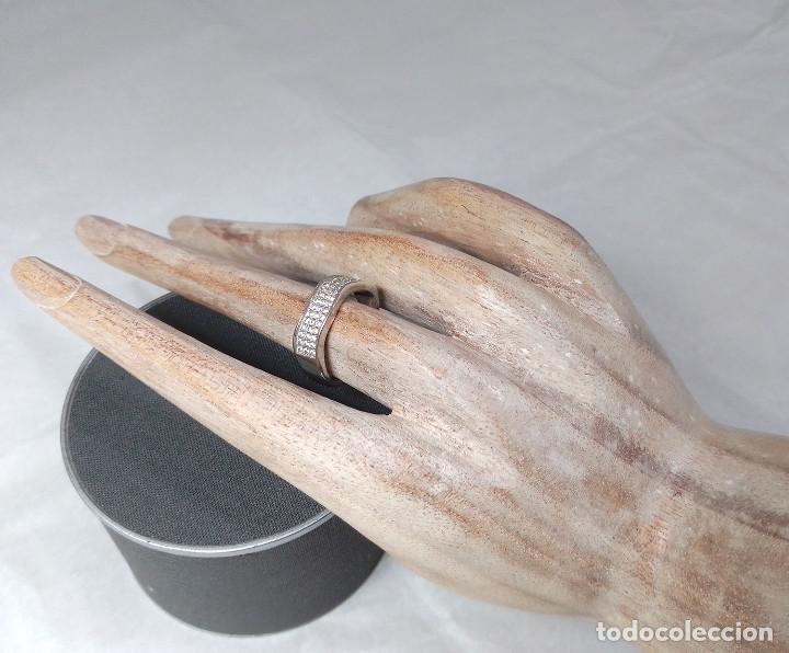 Joyeria: Anillo de plata de ley con circonitas - Talla 15 - Foto 7