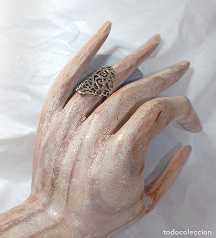 Joyeria: Anillo calado de plata de ley - Talla 14 - Foto 7