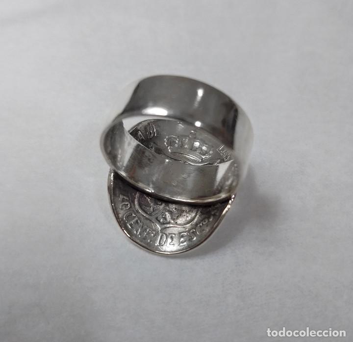 Joyeria: Anillo de plata de ley moneda de Isabel II - Talla 14 - Foto 4