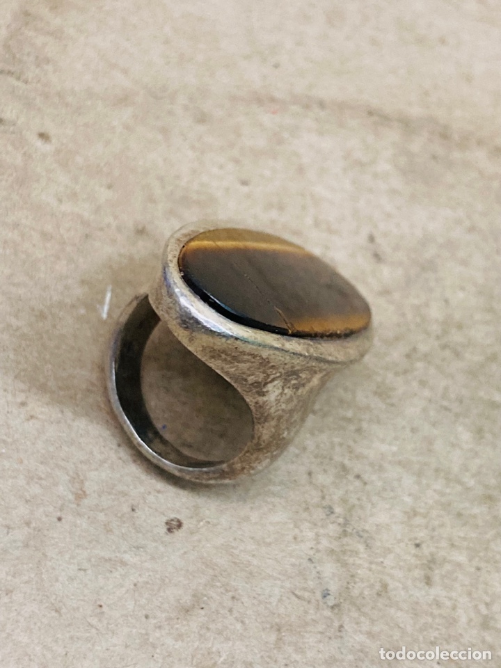 Joyeria: Anillo de plata y piedra ojo de tigre /SORT 08 - Foto 1